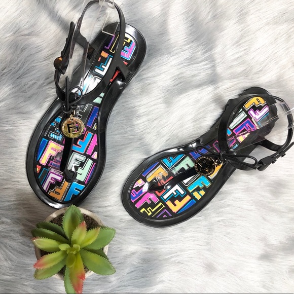 Fendi Shoes - Fendi sunny jelly sandal bow black sz 37 (7-7.5)
